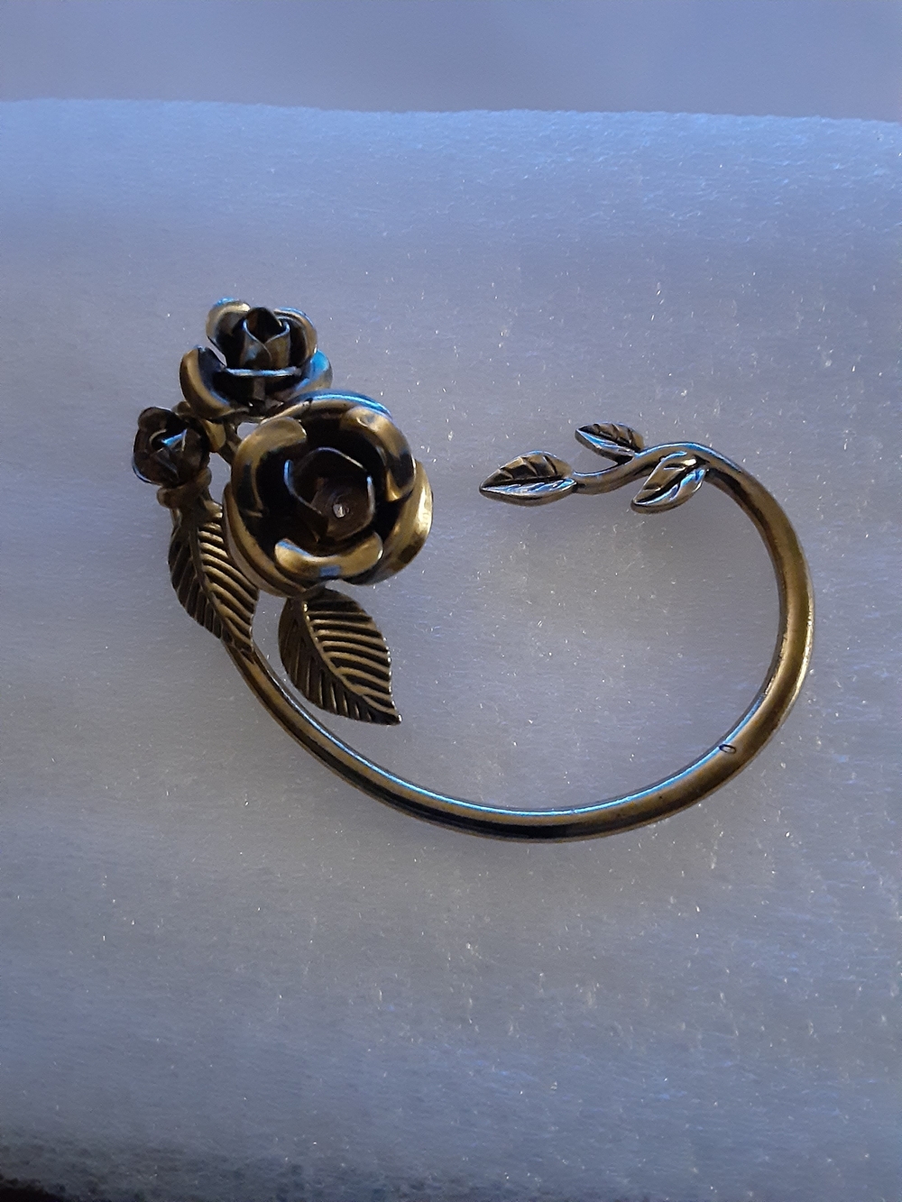 Ear Wrap Antique Gold Color Floral Design